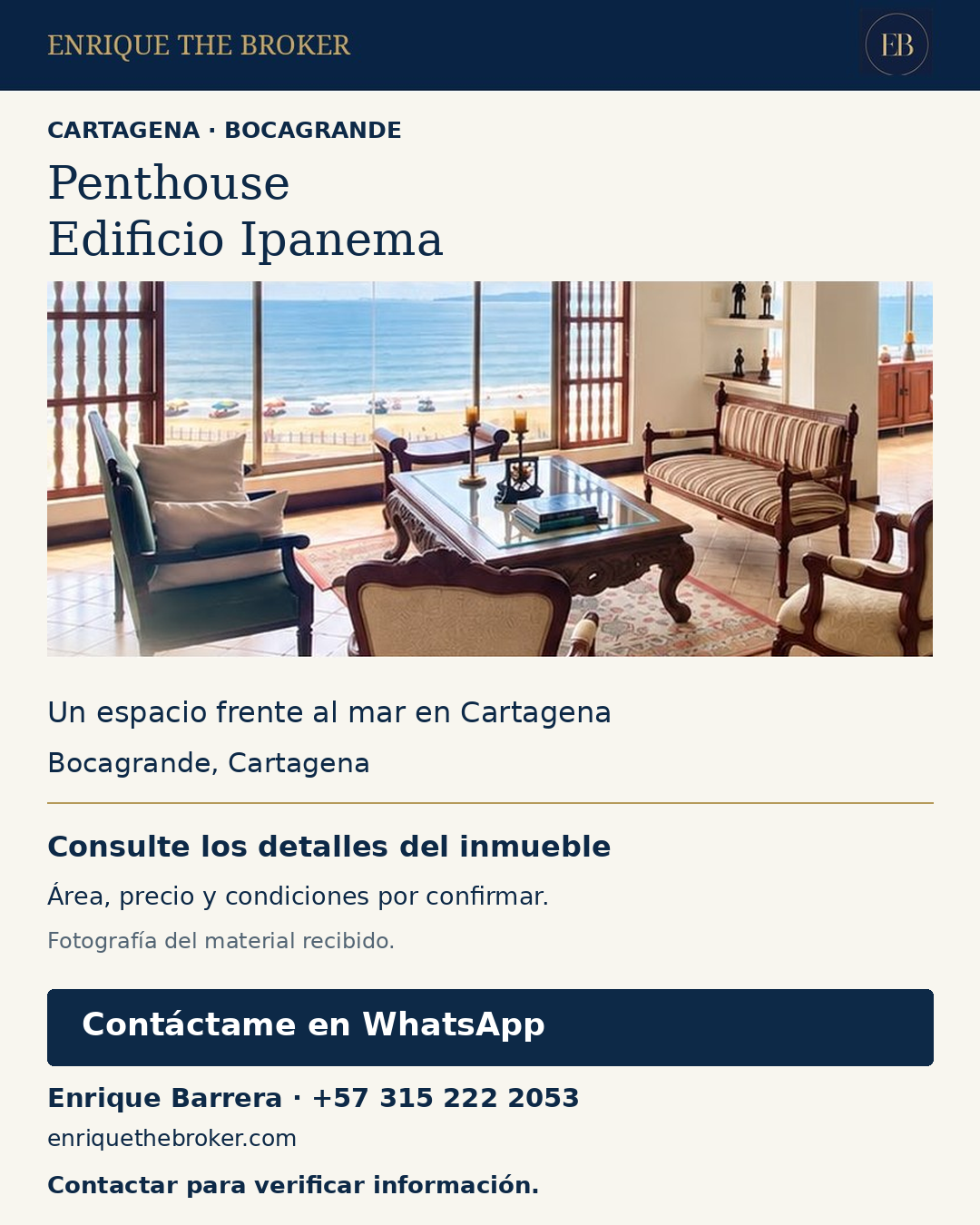 Proyecto Ipanema y Spiaggia di Cartagena